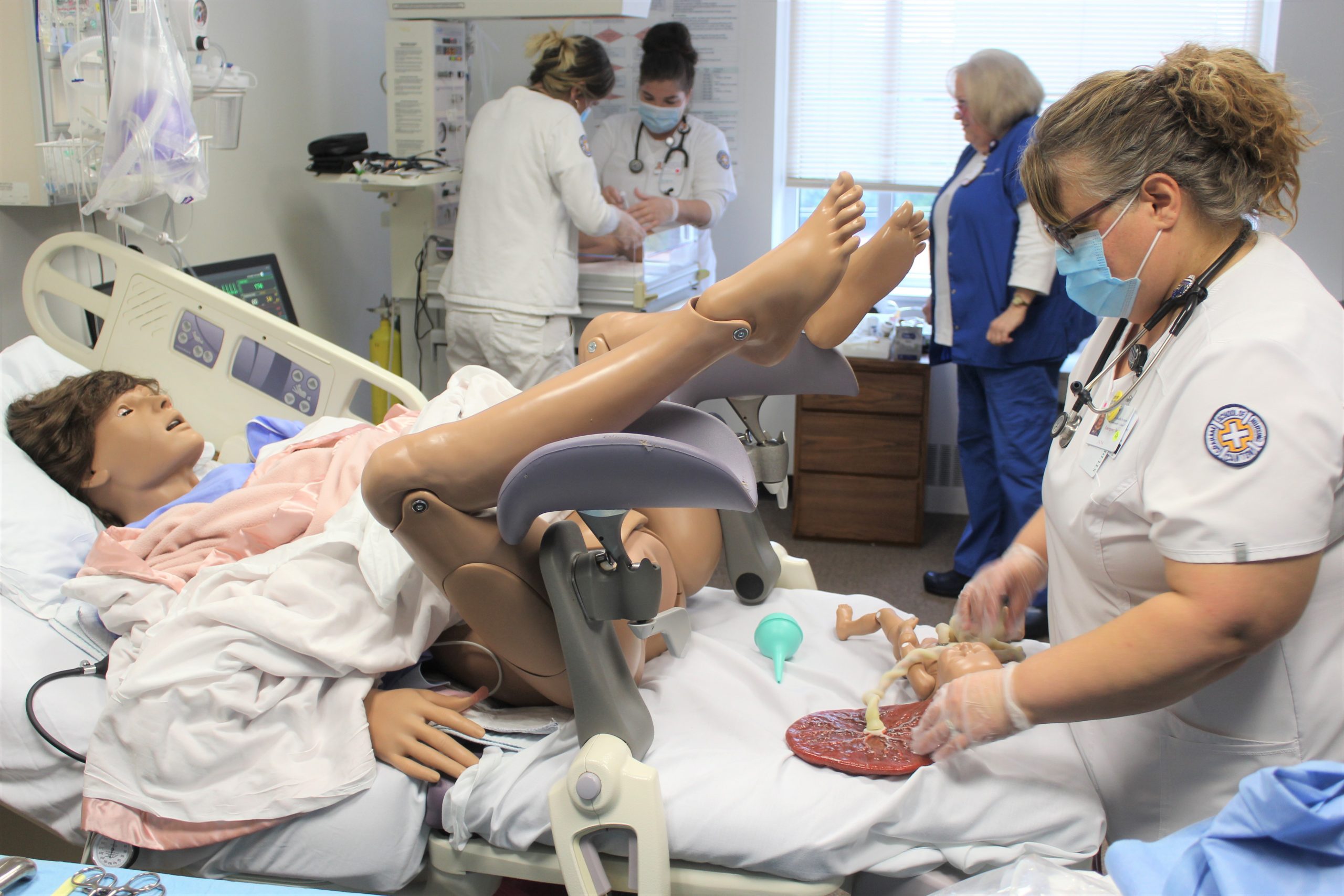 Birthing simulator helps nursing students get labor and delivery experience  During COVID